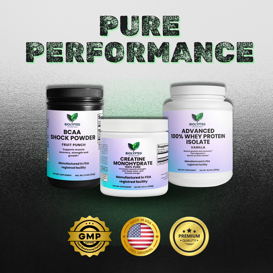 Combo intermedio ideal: Whey Protein, Creatina y BCAA para fuerza, recuperación y rendimiento. Mas que básico, sin ser extremo