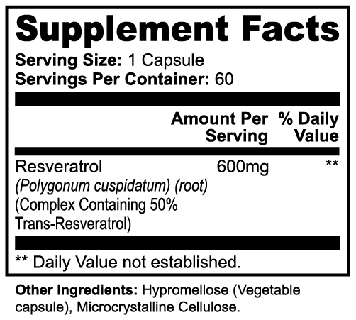 Resveratrol 50% 600 mg