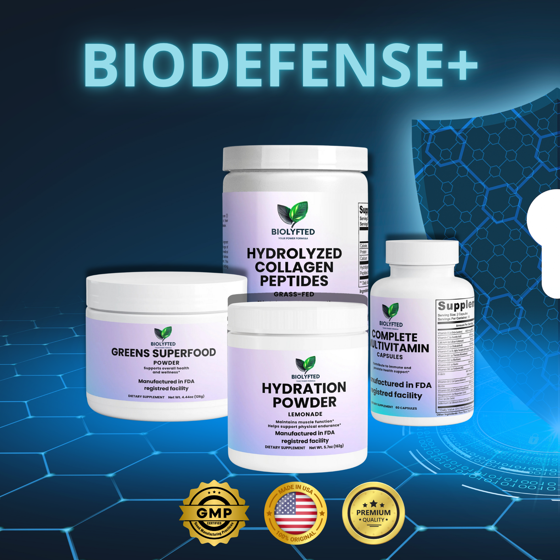 BioDefense+ Combo fue diseñado para fortalecer su sistema inmunológico, ayudarlo a recuperarse más rápido y brindarle energía y vitalidad duraderas durante todo el día.
